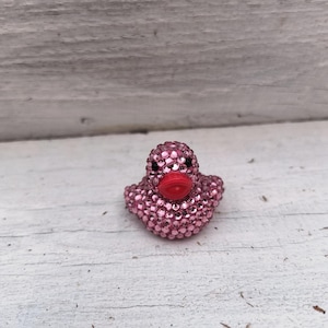 Rosa Bling Strass Mini Quietscheente Ducking Sparkle Ente Bedazzled