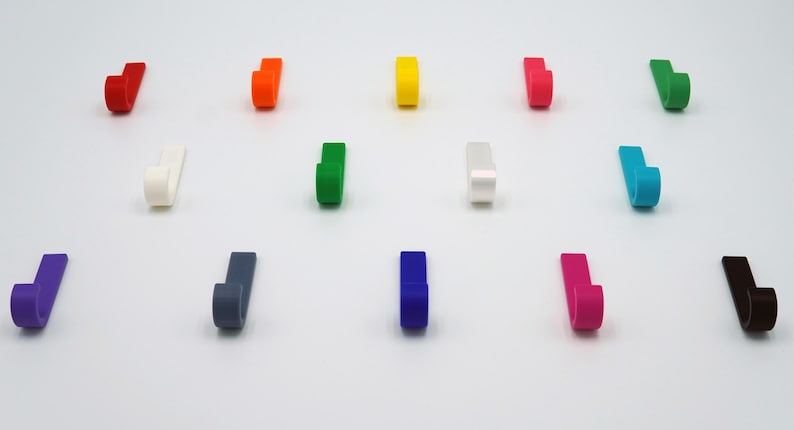 Colorful Wall Hooks Heavy Duty – Coat Hooks for Jackets, Bags & Storage | Screw or Self Adhesive | Includes Mounting Hardware image 5