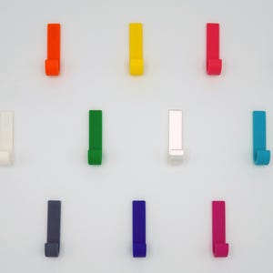Colorful Wall Hooks Heavy Duty – Coat Hooks for Jackets, Bags & Storage | Screw or Self Adhesive | Includes Mounting Hardware image 4