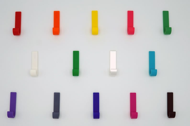 Colorful Wall Hooks Heavy Duty – Coat Hooks for Jackets, Bags & Storage | Screw or Self Adhesive | Includes Mounting Hardware image 4