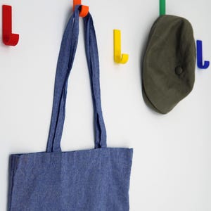 Colorful Wall Hooks Heavy Duty – Coat Hooks for Jackets, Bags & Storage | Screw or Self Adhesive | Includes Mounting Hardware image 3