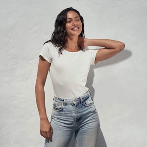 Women&#39;s Organic Pima Cotton T-Shirt | Organic Cotton T shirt, Natural Tee