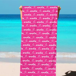 Personalized Beach Towel,Custom Beach Towels,Girls Beach Trip,Summer Vacation,Kids Beach Towel,Pool Towel,Personalized Gift,Beach Decor