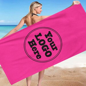 Custom logo beach towels shop
