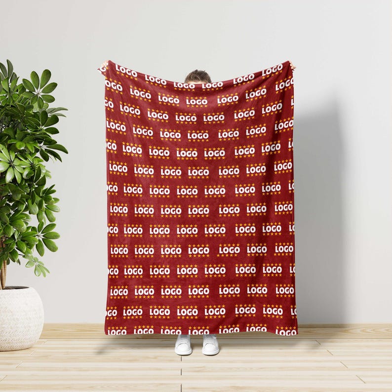 Custom Blanket With Your Logo,Fathers Day Gift,Home Decor,Gift For Coworkers,Appreciation Gift,Office Decor,Real Estate Gift,Corporate Gift image 9