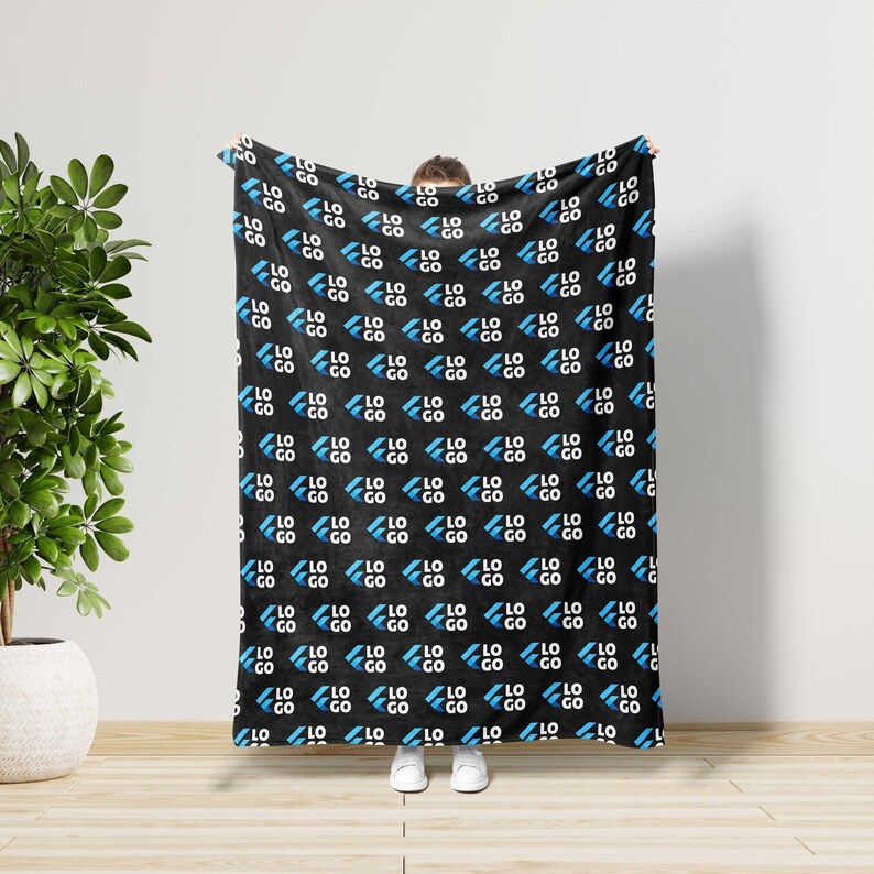 Custom Blanket With Your Logo,Fathers Day Gift,Home Decor,Gift For Coworkers,Appreciation Gift,Office Decor,Real Estate Gift,Corporate Gift image 7