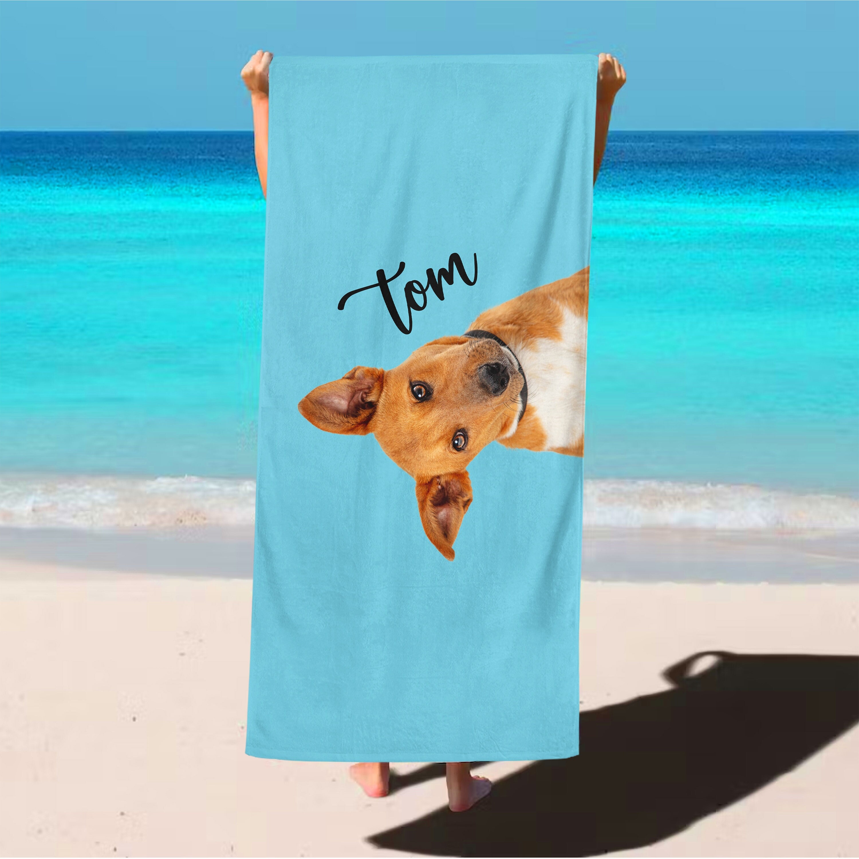 Dog Beach Towel Etsy