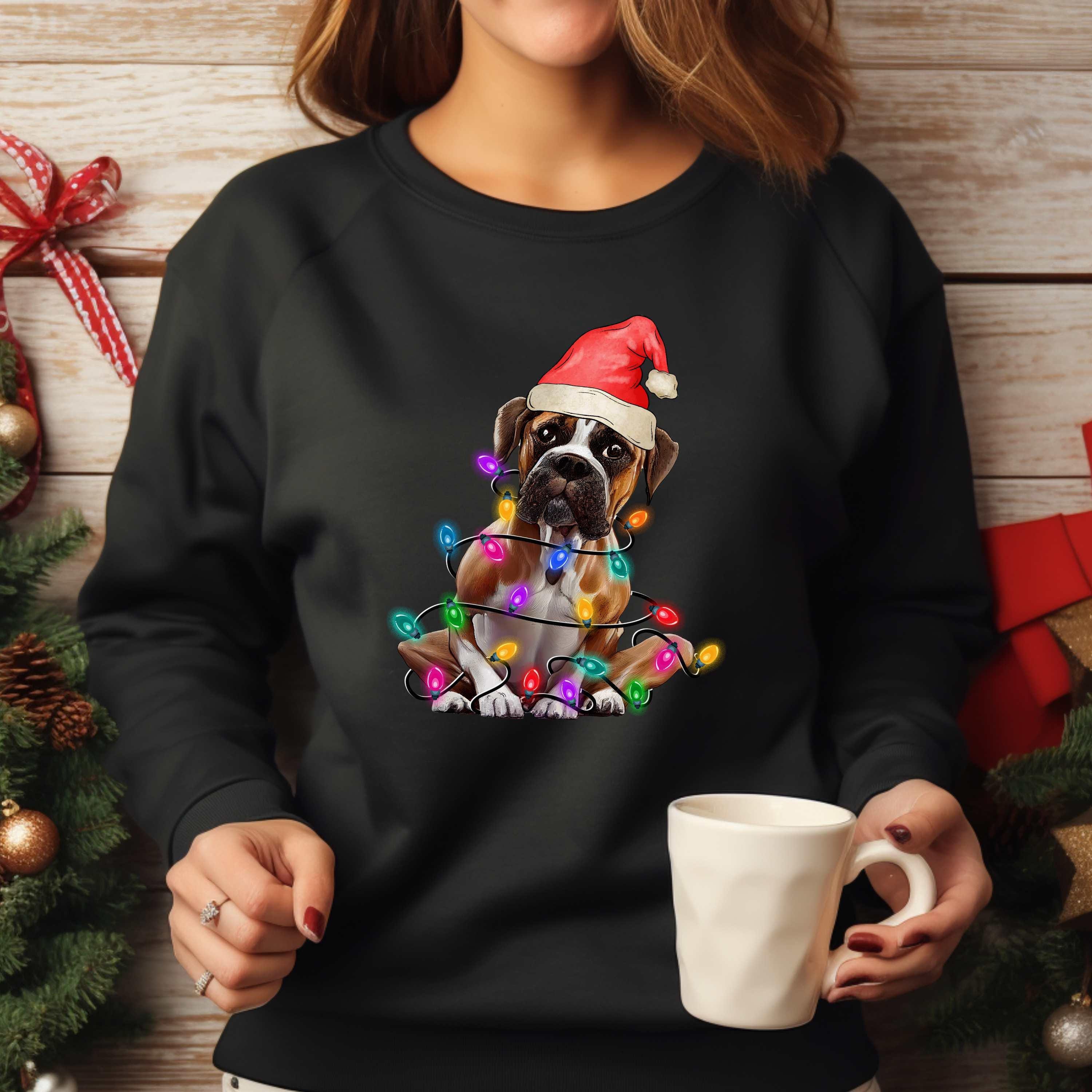 Boxer Christmas Sweatshirt: Cozy Dog Lover Gift for Holiday