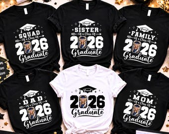 Proud Family Graduate Tshirts: Senior 2026 Gift