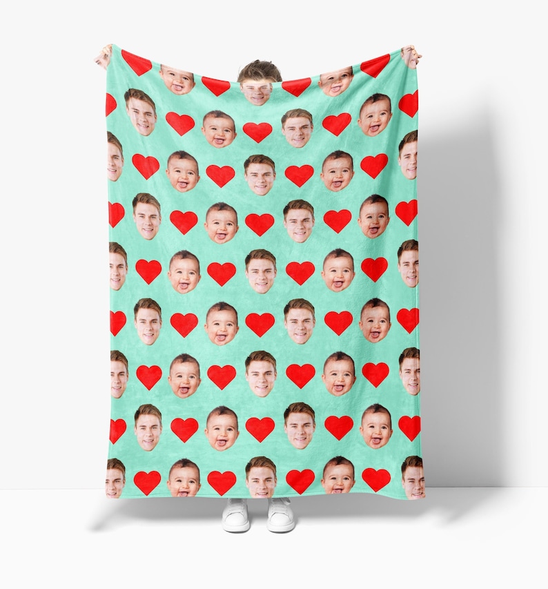 Personalized Photo Blanket, Funny Dad Gift,Father's Day Present image 1