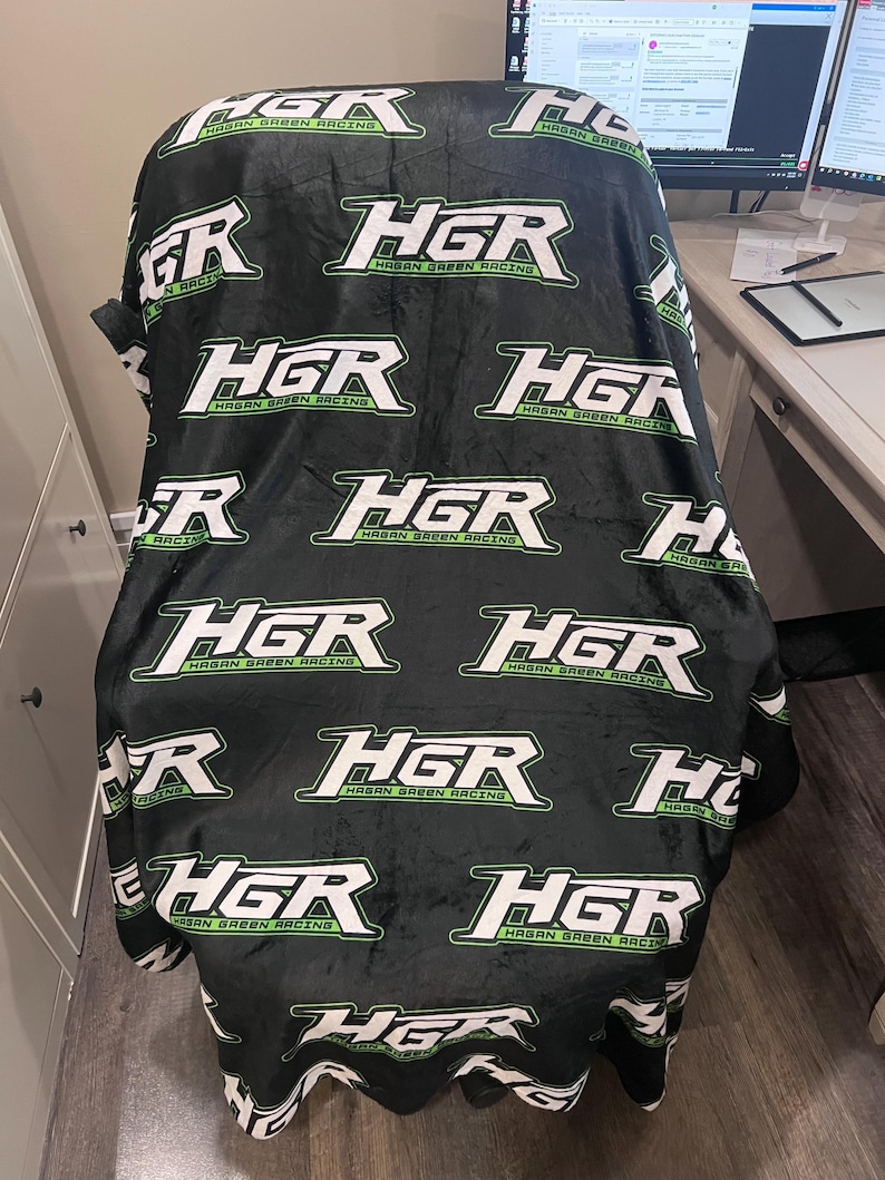 Custom Blanket With Your Logo,Fathers Day Gift,Home Decor,Gift For Coworkers,Appreciation Gift,Office Decor,Real Estate Gift,Corporate Gift image 2