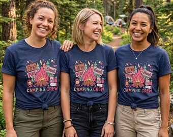 Camisetas para viajes de campamento de chicas: Camisetas a juego para el grupo del campamento de verano