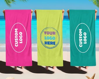Beach Towel With Your Logo,Best Holiday Gifts,Business Logo,Thank You Gift,Beauty Logo,Appreciation Gift For Employees Boss,Custom Logo Gift