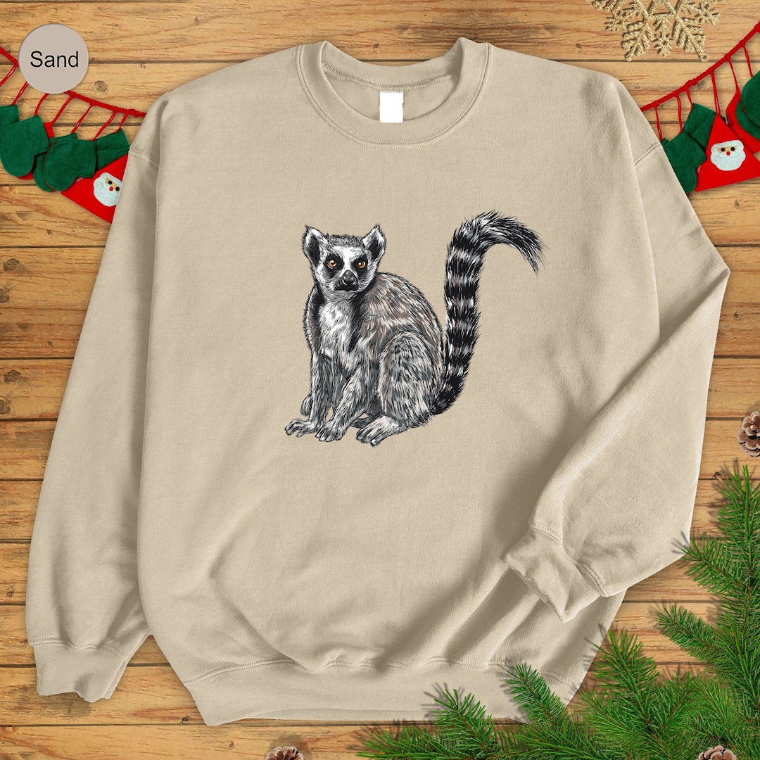 Lemur Sweatshirt, Animal Lover Shirt, Lemur Gifts, Funny Animal Shirt