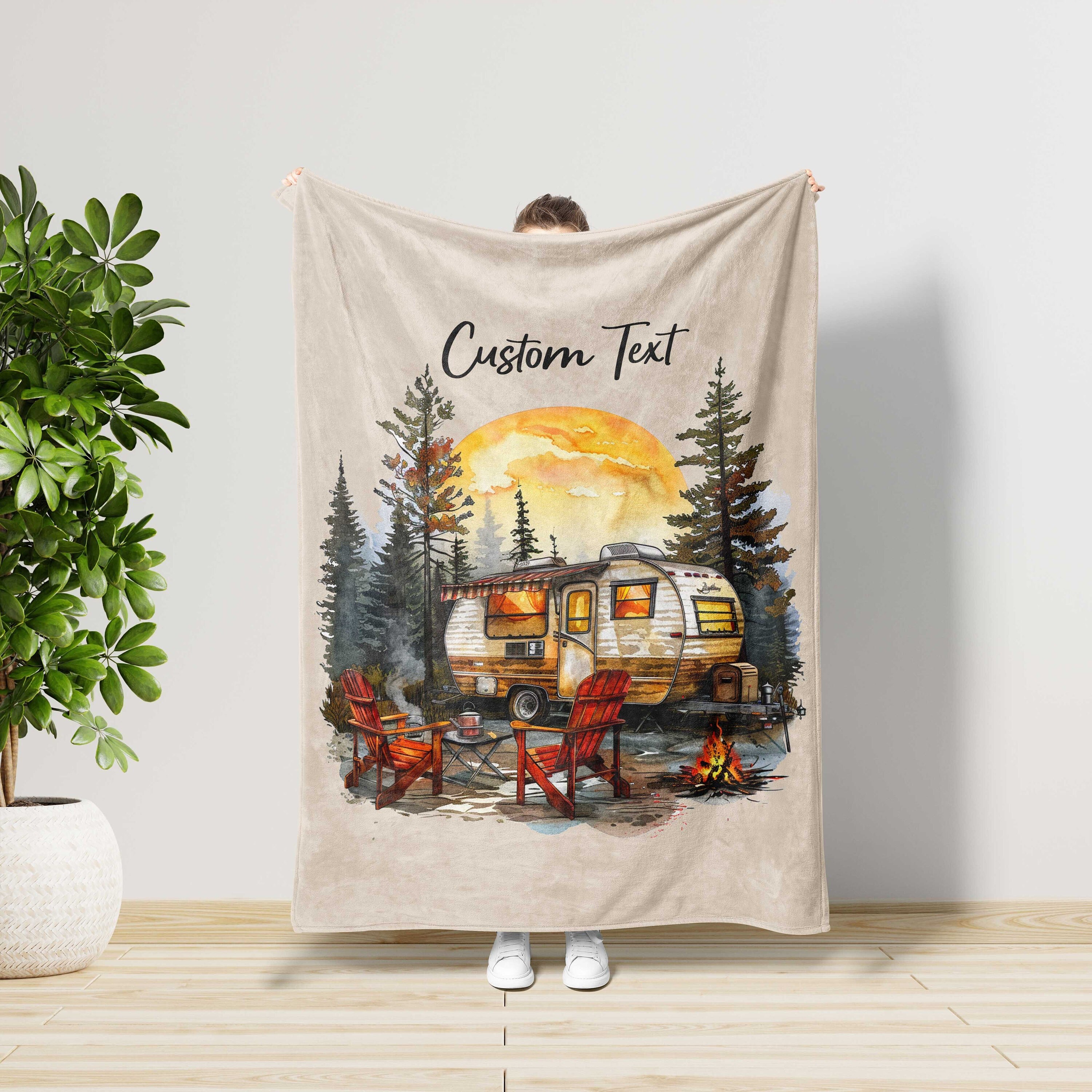 Personalised caravan blanket sale