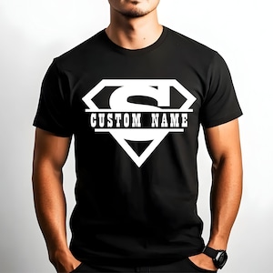 Benutzerdefinierte Super Dad Shirt, Vatertagsgeschenk, bester Vater aller Zeiten, personalisierte Super Dad T-Shirts, Geschenk für Superhelden, Superheld Vater Idee, Geschenk für Vater