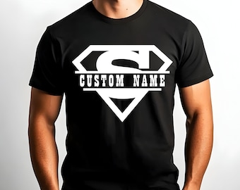 Benutzerdefinierte Super Dad Shirt, Vatertagsgeschenk, bester Vater aller Zeiten, personalisierte Super Dad T-Shirts, Geschenk für Superhelden, Superheld Vater Idee, Geschenk für Vater
