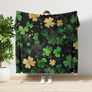 Shamrock Blanket, St. Patricks Day Gift image 2