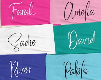 Custom Monogram Beach Towel,Personalized Aloha Hawaiian Gift
