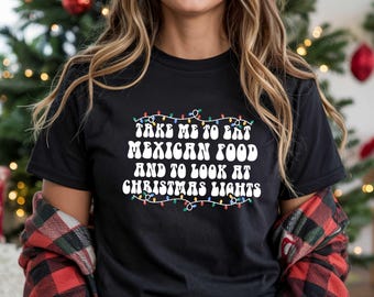 Funny Mexican Christmas Shirt: Tacos, Lights, Feliz Navidad