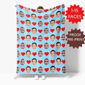 Personalized Photo Blanket:Custom Family Pet Gift