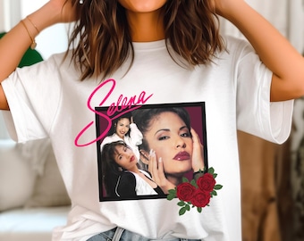 Selena Quintanilla Shirt - Glamour Shots Tee | 90s Tejano Music Legend | Mexican Singer T-Shirt