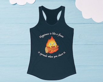 Studio Ghibli Howl's Moving Castle Calcifer Shirt, Women's Anime Clothing