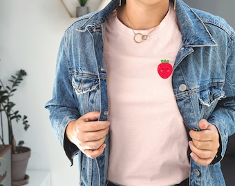 Camisa de fresa Farmers Market Fresas Camisa de frutas Estética Camisa de verano Cottagecore Preppy Estética Regalo gráfico para ella