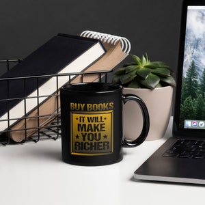 Buy Books It Will Make You Richer Mug, Book Nerd Coffee Mug, Reading Lover Coffee Cup, Book Lover Gift, Booktrovert Cup, Bookish Mug
