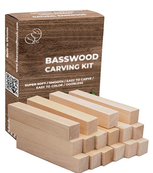 Basswood Carving Blocks 4 X 2 X 2 Inch,large Whittling Wood Carving Blocks  Kit For Kids Adults Begi