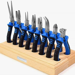 Jewelry Making Tools 8Pcs Set /Mini Precision Pliers Kit with Wood Pallet, Needle Nose Pliers & more/ DIY Crafting Beading Repairing