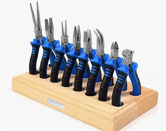 Jewelry Making Tools 8Pcs Set /Mini Precision Pliers Kit with Wood Pallet, Needle Nose Pliers & more/ DIY Crafting Beading Repairing