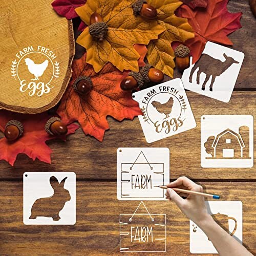65 Animal Stencils: Craft Paint on Wood, Wall, Card, Rock. Farm Decor ...