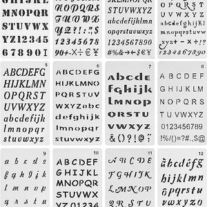 Mr. Pen - Letter Stencils, 12 Pack, 4 x 7 Inch: Alphabet Stencils for Lettering, Bullet Journaling, and More