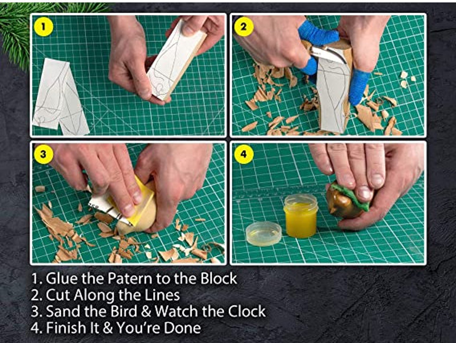 Wood Carving Kit Comfort Bird DIY Complete Starter Whittling Etsy