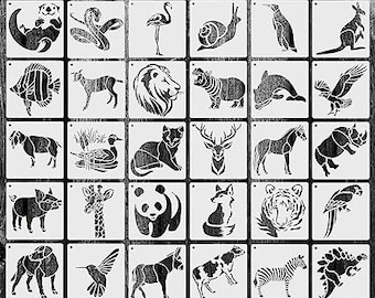 Animal Stencils: 36 Reusable DIY Craft Stencils for Painting