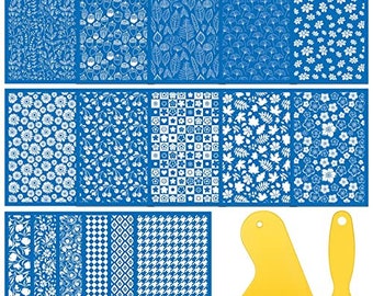 Silk Screen Stencils for Polymer Clay: Jewelry Making Printing Kit