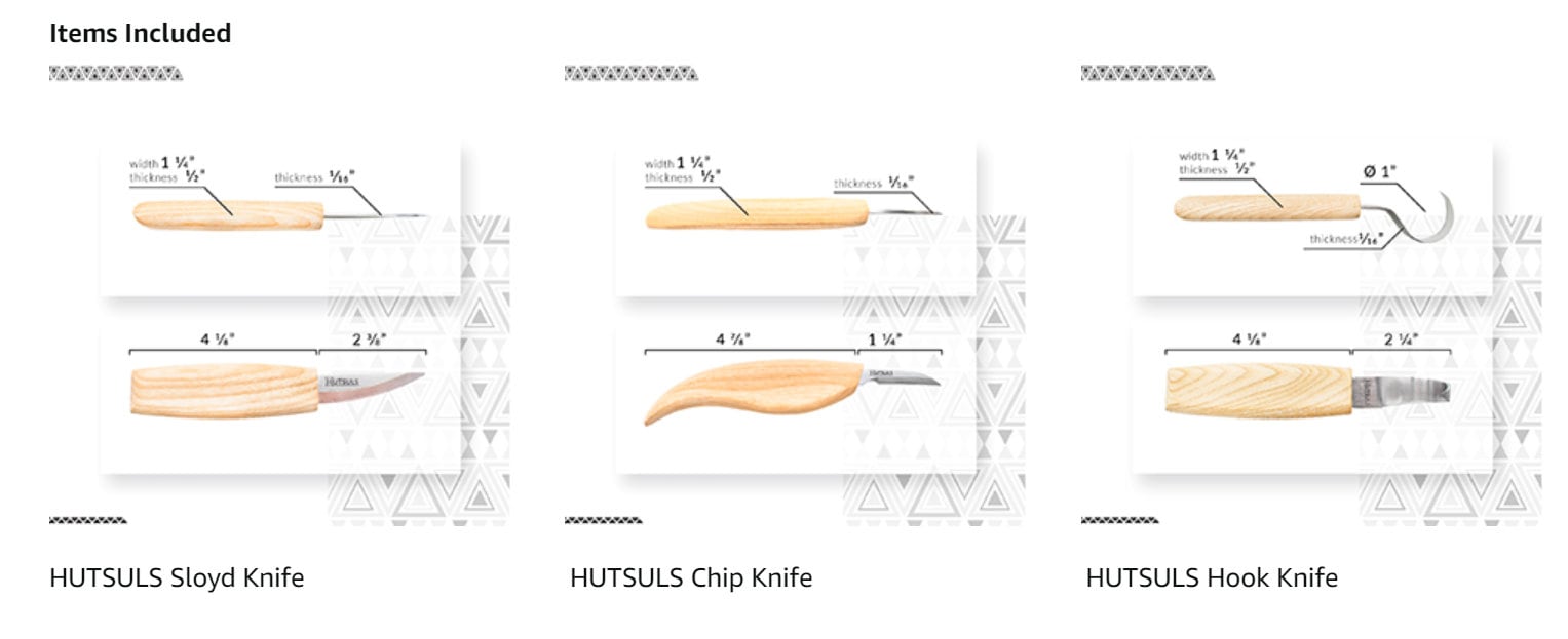 Hutsuls Wood Whittling Kit for Beginners Razor Sharp Wood Carving Knife