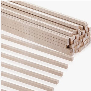 25 Pack Square Dowel Rods, Unfinished Wood Sticks for Crafting, 1