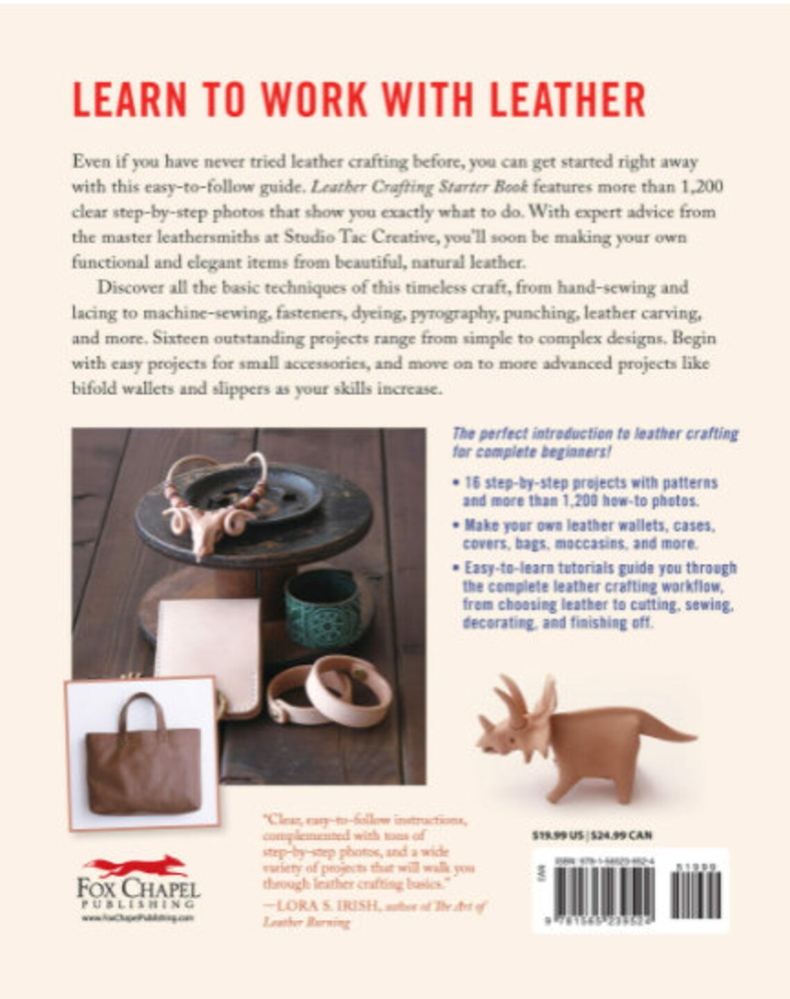 Leather Crafting Starter Book Tools, Techniques & 16 Stepbystep