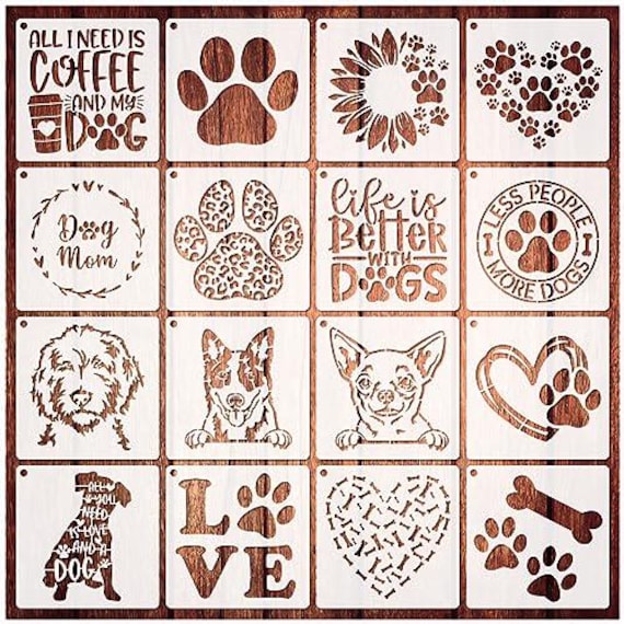 Reusable Dog Paw Stencil For Painting - Small & Large Sizes For Walls, Crafts, Wood Signs - View #5