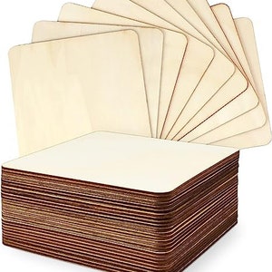Basswood Sheets 1/16, Craft Wood 10 Pack - 12 x 12 x 1/16 inch - Cricut Wood Sheets 1.5mm, Plywood Sheets with Smooth Surfaces - Bass Wood for Laser