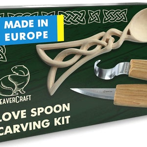 Spoon Carving Kit for Beginners - Wood Carving Whittling Hobby Kit for Adults and Teens