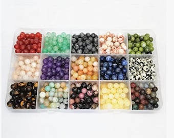 Natural Gemstone Beads 6mm/ Loose Polished Stone Crystal Energy Power for Jewelry Making - 750Pcs