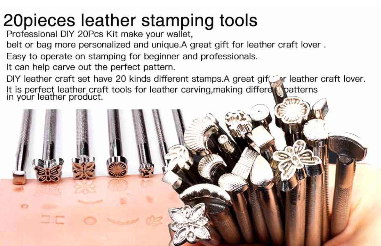 183Pcs Leather kit, Leather Working Tools Kit with Saddle Making Tools Set,  Leather Rivets Kit, Prong Punch, Leather Hammer for Leather Working