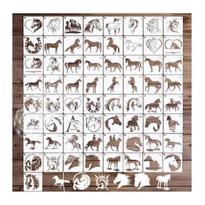 Reusable Horse Stencil: 3-Inch PET Craft Stencils for DIY Decor