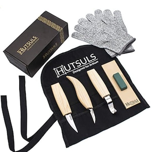 Wood Carving Kit, Whittling Kit for Beginners, Widdle Wood Kit Whittling  Knife Set - Chip Carving Knife Set with 8pcs Basswood Wood Blocks & Gloves