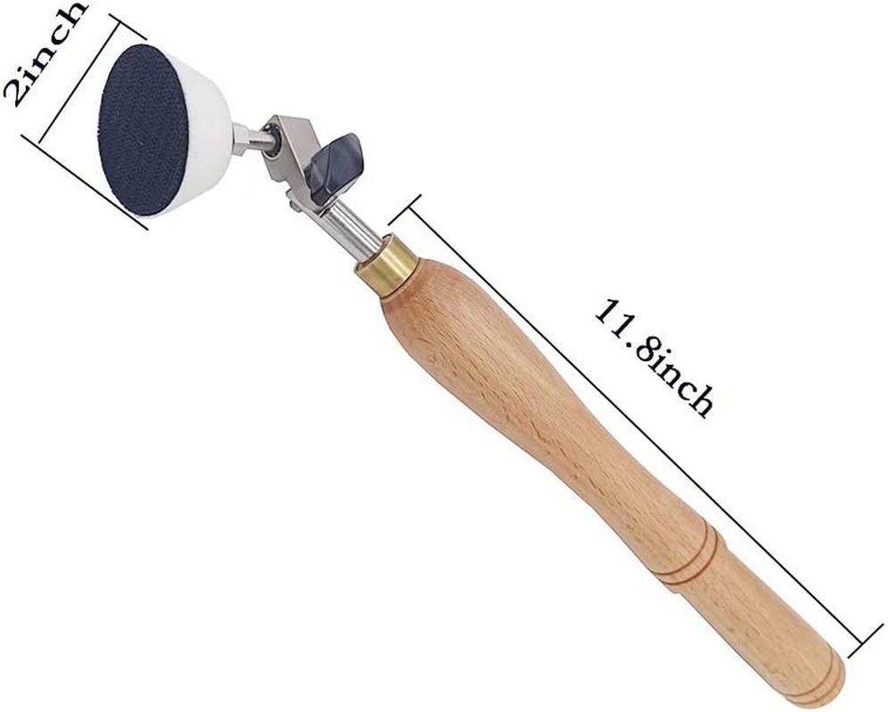 Ponceuse à Bol Kit Bois - Avec Papiers Abrasifs, Manche Long, Pour Travail Du Bois