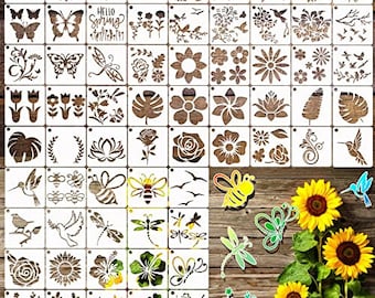 Animal & Nature Stencils: DIY Craft Painting Templates (65 pc)