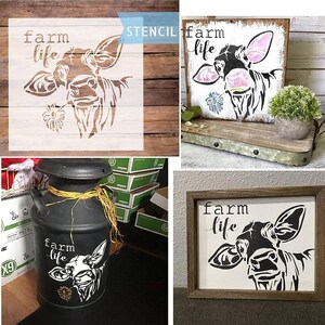 Farmhouse Stencils, Farm Theme Reusable Stencils for Painting on Wood ...
